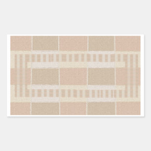 Glazed Tiles n Stripes Silver Colour Sheet Rectangular Sticker