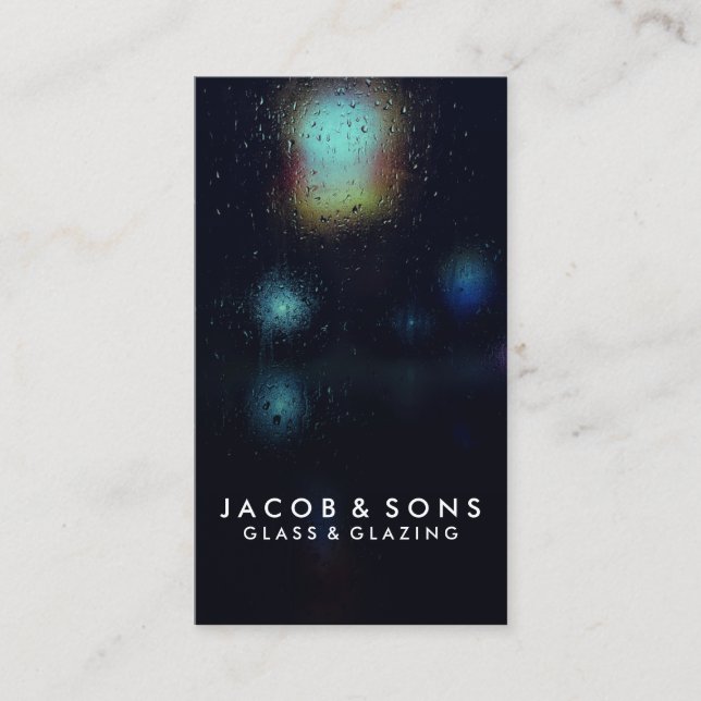 Glazier Glazing Glass Work Business Card (Front)