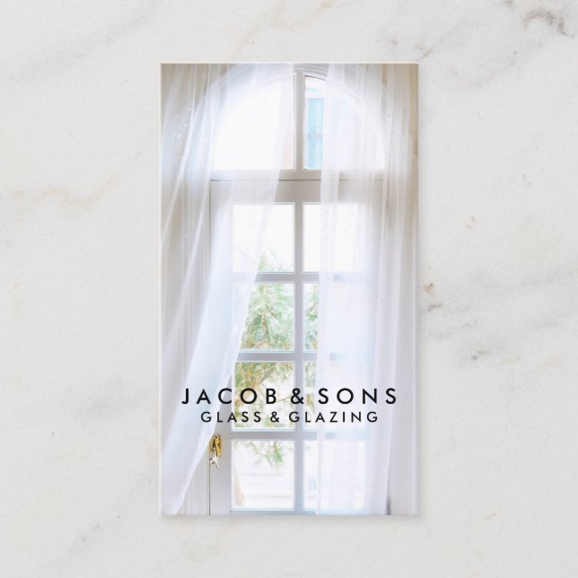 Glazier Glazing Glass Work Business Card (Front)