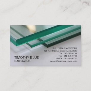 Glazier Glazing Glass Work Business Card