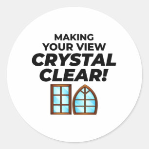 Glazier Window Glass Fitting Fitter Glasswork Classic Round Sticker
