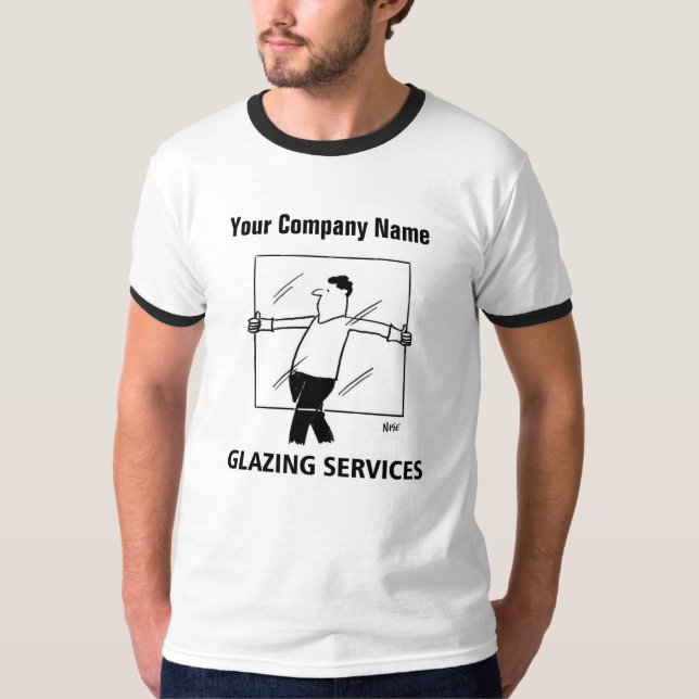 Glazing Services Cartoon T-Shirt (Front)