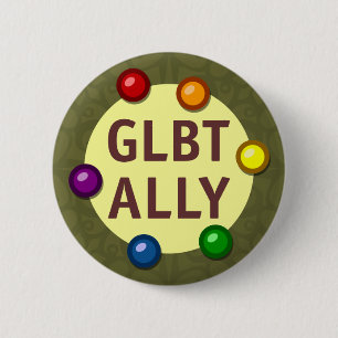 GLBT Ally Baubles Round Button