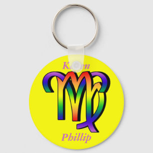 GLBT Aries & Virgo Key Ring