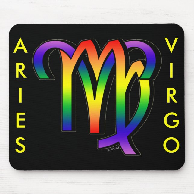 GLBT Aries & Virgo Mouse Mat (Front)