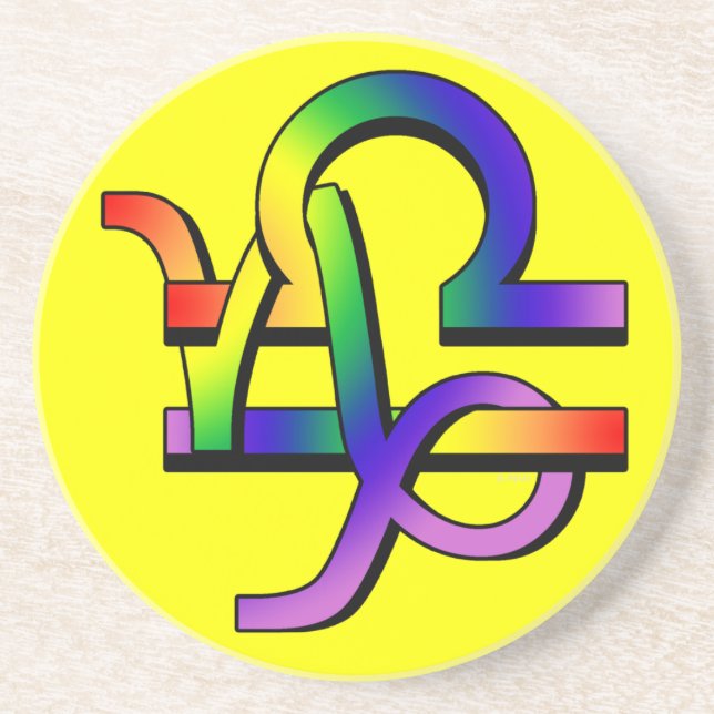 GLBT Capricorn & Libra Coaster (Front)