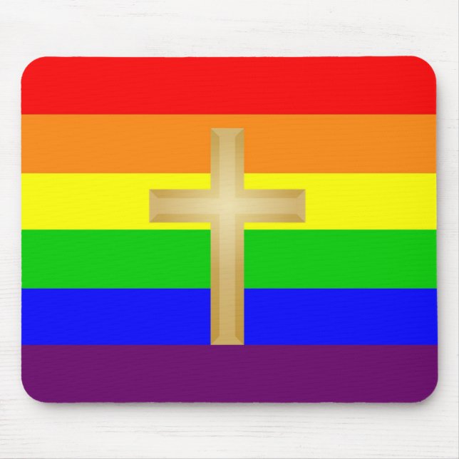 GLBT Christian Pride Mouse Mat (Front)