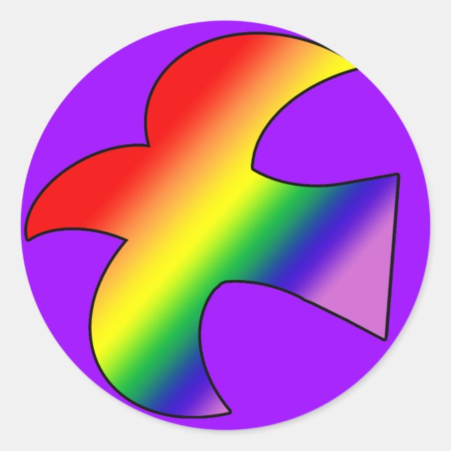 GLBT Dove Classic Round Sticker (Front)