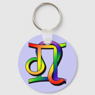 GLBT Gemini & Leo Key Ring