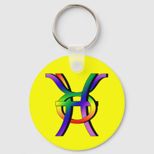 GLBT Pisces & Taurus Key Ring
