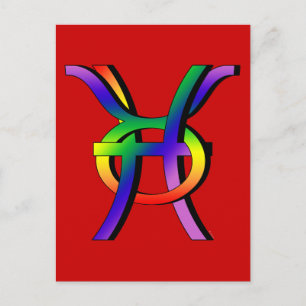 GLBT Pisces & Taurus Postcard