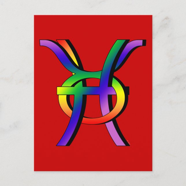GLBT Pisces & Taurus Postcard (Front)