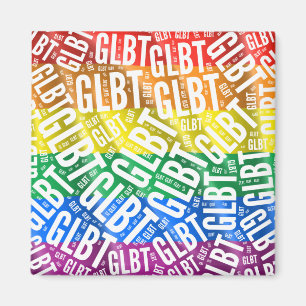 GLBT WORD PATTERN WHITE -.png Magnet