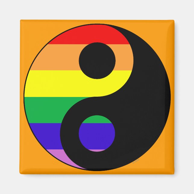 GLBT YinYang Magnet (Front)