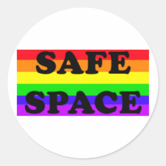 GLBTQA Safe Space Classic Round Sticker