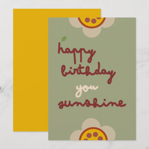 GLEAM GLADE - Birthday Floral Invitation Card