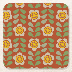 GLEAM GLADE - Modern Floral Paper Coaster