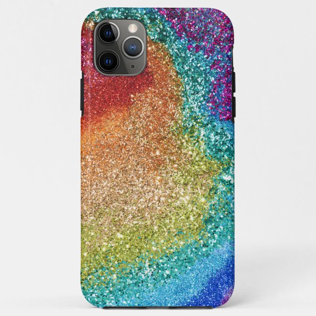 Gleaming Rainbow Glitter Swirl Case-Mate iPhone Case (Back)