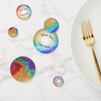 Gleaming Rainbow Glitter Swirl