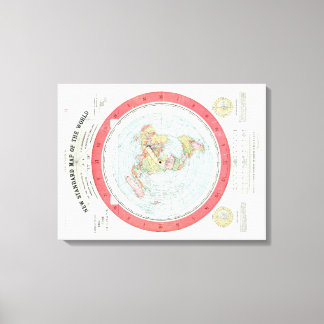 Gleason's NEW STANDARD MAP OF THE WORLD - Canvas