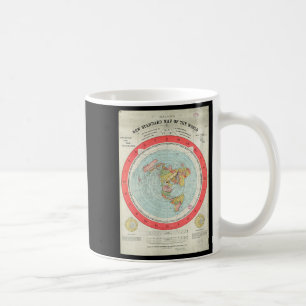 Gleason's New Standard Map Of The World - Flat Ear Coffee Mug