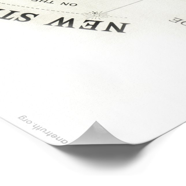 Gleason's 'NEW STANDARD MAP OF THE WORLD' Poster (Corner)