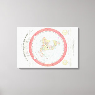 Gleason's ~NEW STANDARD MAP OF THE WORLD~ Poster Canvas Print