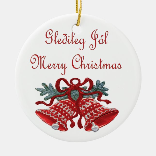 Gledeleg Jol Ceramic Tree Decoration (Front)