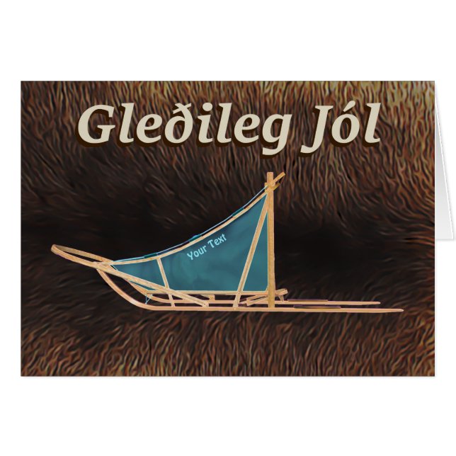 Gleðileg Jól - Dog Sled (Front Horizontal)