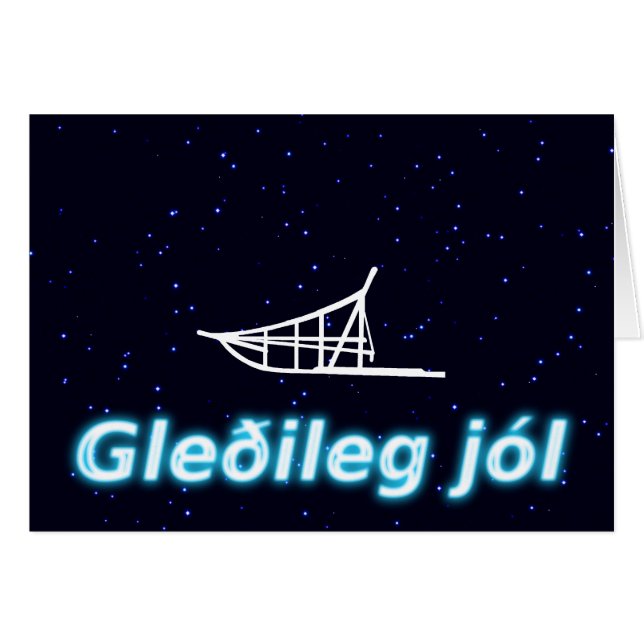 Gleðileg jól - Dogsled (Front Horizontal)