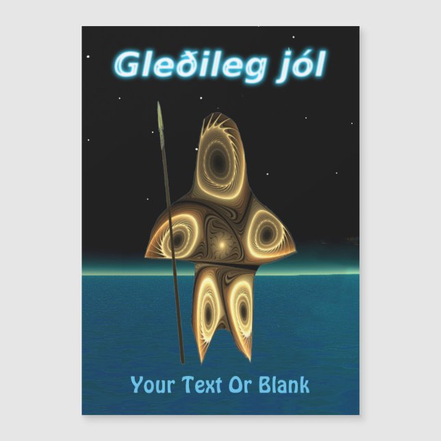 Gleðileg jól - Fractal Inuit Hunter (Front)