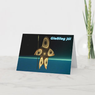 Gleðileg jól - Fractal Inuit Hunter Holiday Card