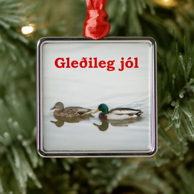 Gleðileg jól - Mallards Metal Tree Decoration (Tree)
