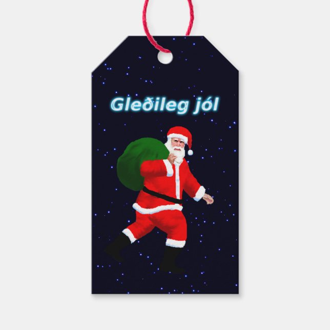 Gleðileg Jól - Santa Claus Gift Tags (Front)