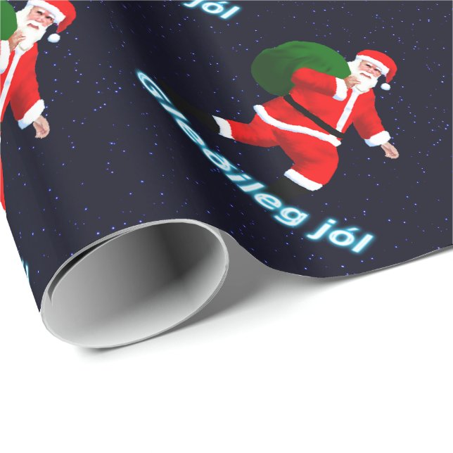 Gleðileg jól - Santa Claus Wrapping Paper (Roll Corner)