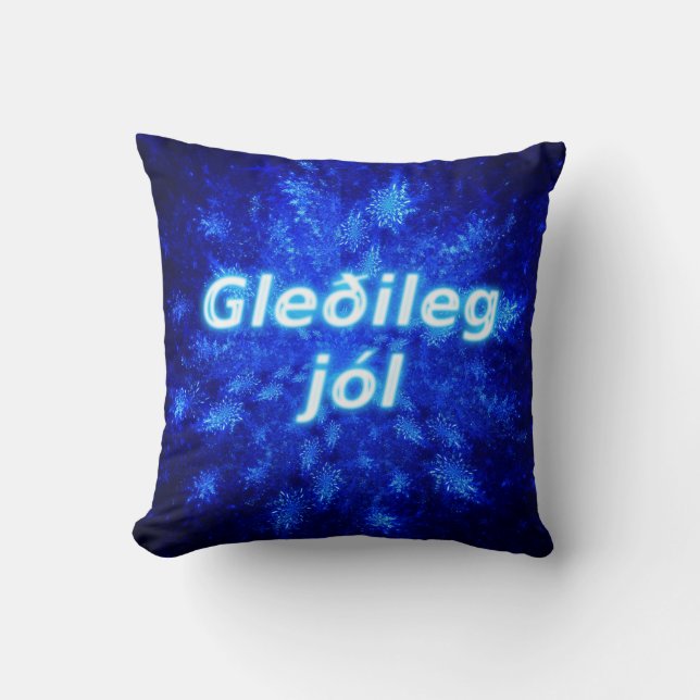 Gleðileg Jól - Snowburst Cushion (Front)