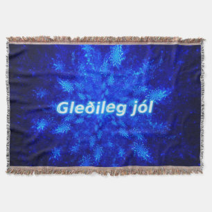 Gleðileg Jól - Snowburst Throw Blanket