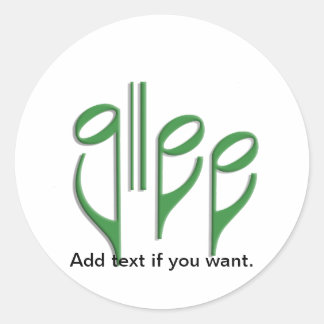 glee club classic round sticker