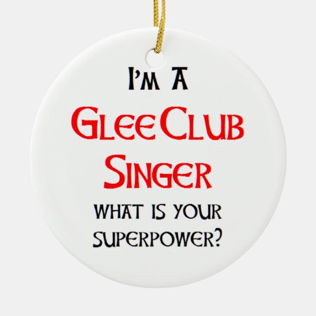 glee club singer ceramic tree decoration (Front)
