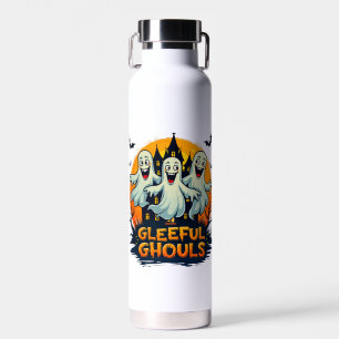 Gleeful Ghouls Fun Halloween Ghost Artwork Water Bottle