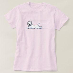 Gleeful Running Westie T-Shirt