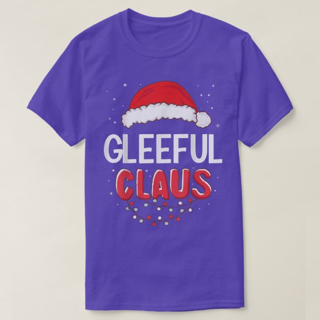 Gleeful Santa Claus Christmas Matching Costume  T-Shirt (Design Front)