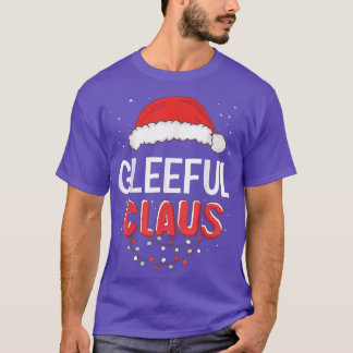 Gleeful Santa Claus Christmas Matching Costume  T-Shirt