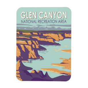 Glen Canyon Lake Powell Travel Art Vintage Magnet