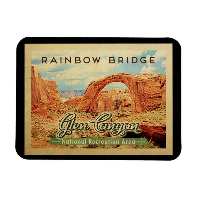 Glen Canyon National Recreation Vintage Travel Magnet (Horizontal)
