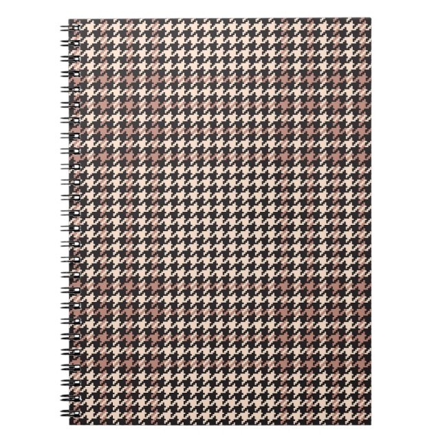 Glen Check Plaid Fashion Print Notebook (Front)