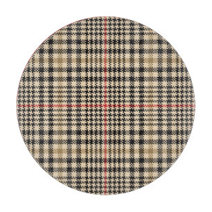Glen Check Plaid Pixel Art Cutting Board