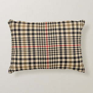 Glen Check Plaid Pixel Art Decorative Cushion