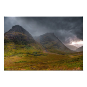 Glen Coe under a storm Photo Print