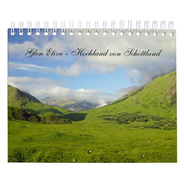 Glen Etive - Highlands of Scotland Calendar (Cover)